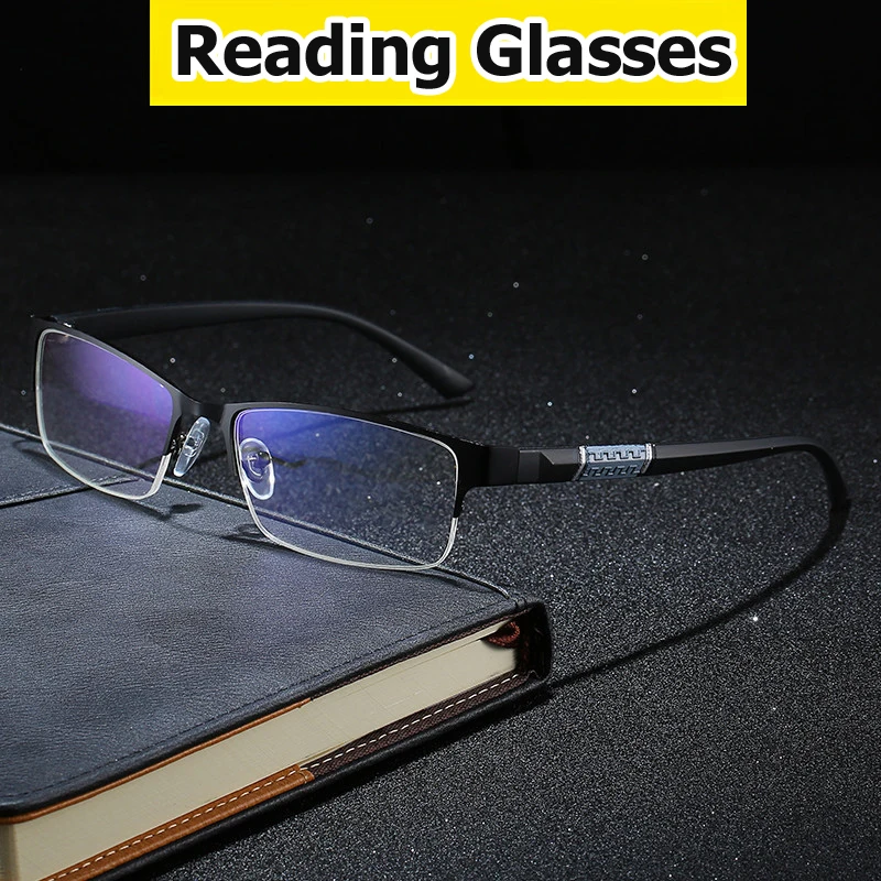 Top Trends: Business Men Presbyopic Glasses Classical Flexible Half-frame Farsighted Glasses Women Reading Eyeglasses With Diopter 0 To -4.0 Shoppable Styles