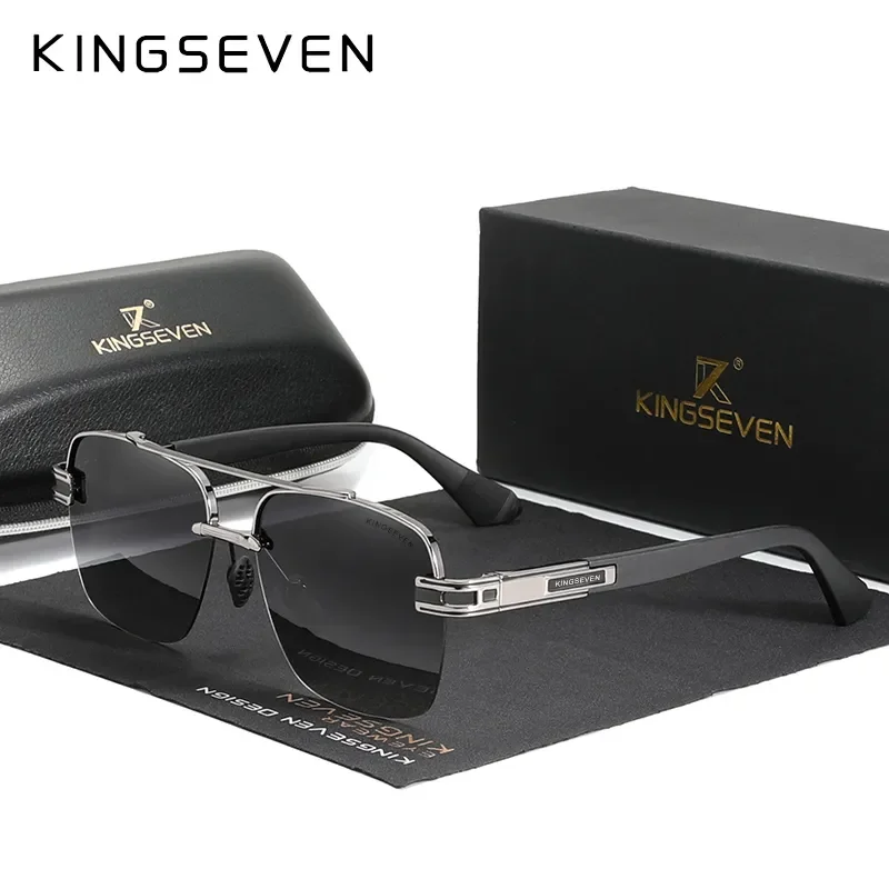 Top Trends: KINGSEVEN 2023 Brand New Design Sunglasses For Men Polarized Gradient Sun Glasses Women Eyewear Square Retro Eyewear Okulary Shoppable Styles