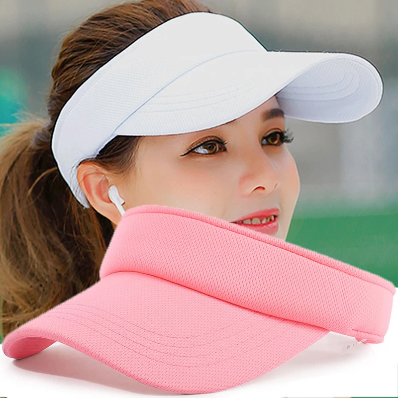 Top Trends: Summer Sun Hats Men Women Cotton Adjustable Visor UV Protection Top Empty Solid Sport Tennis Golf Running Sunscreen Baseball Cap Shoppable Styles