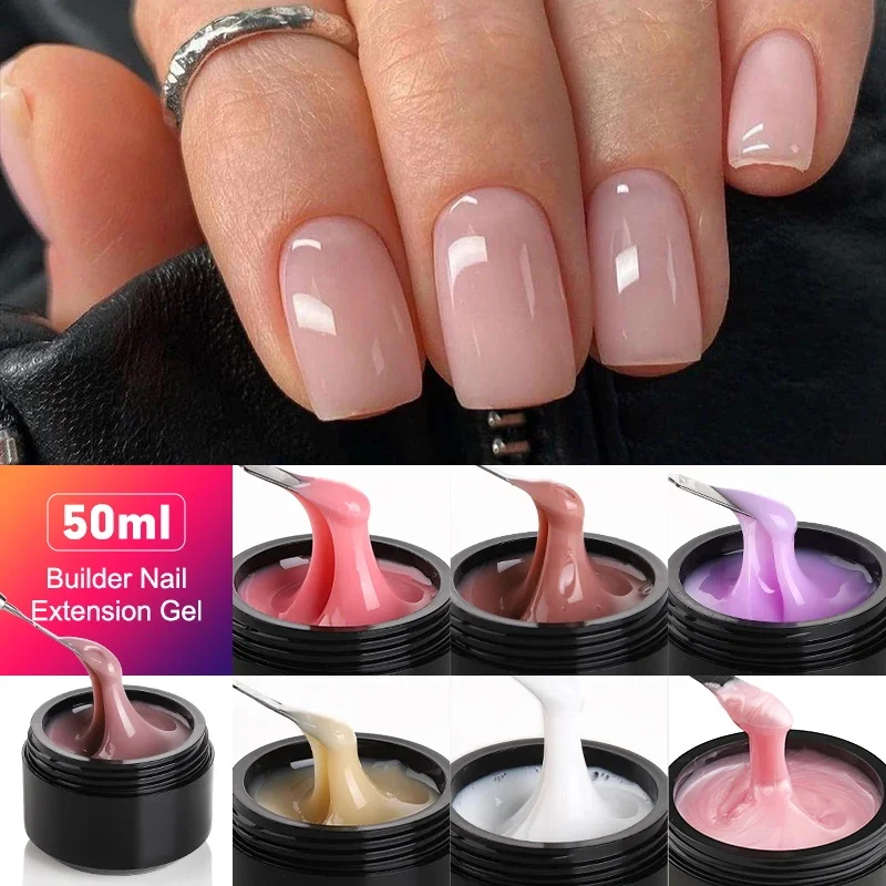 Top Trends: Mshare Uv Nail Extension Gel Builder Clear Building Construction Hard Gel Manicure For Nails Finger Nude French Nail Art 50ML Shoppable Styles