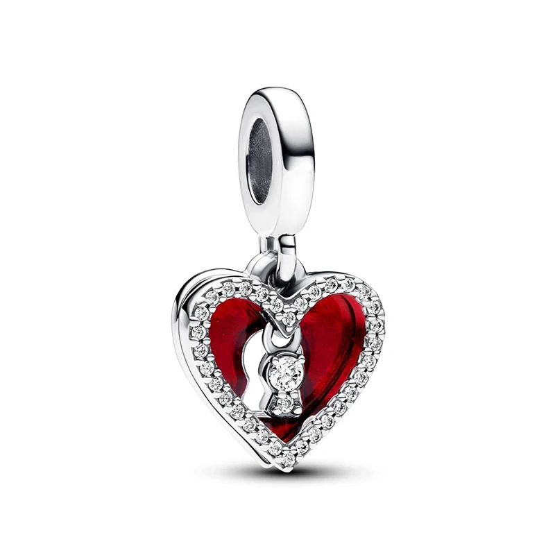 Top Trends: 2023 New 925 Silver New Year Collection Heart Shaped Snowman Logo Charm Charm For Original Women's Bracelet Jewelry Shoppable Styles - Image 6