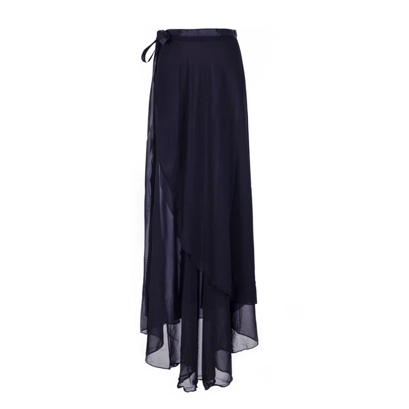 Top Trends: TOVEKIN Adults Long Chiffon Ballet Skirts Women Lyrical Soft Ballet Dress Black Burgundy Navy Pink White Ballet Dance Costumes Shoppable Styles