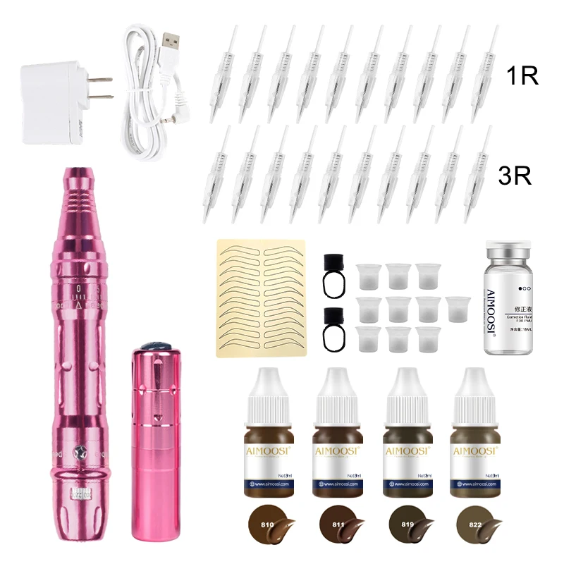 Top Trends: Tattoo Machine Kit Permanent Makeup Machine Wireless Charge Eyebrow Microshading Permanent Makeup Machine Set Tattoo Needlesses Shoppable Styles