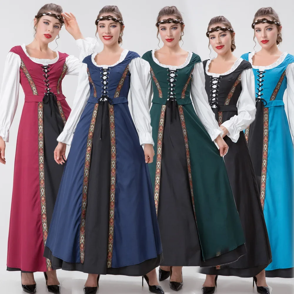 Top Trends: Halloween Woman European Victorian Medieval Vintage Renaissance Palace Princess Long Dress Masquerade Costume Shoppable Styles