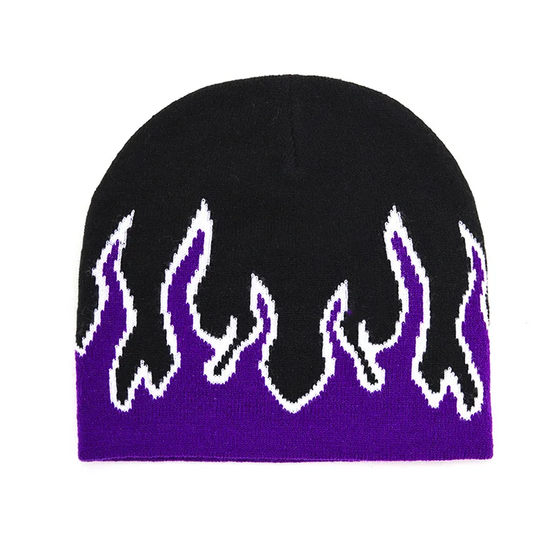 Top Trends: Brand Beanie Hat Street Dance Skull Fire Hell Burn Flames Hot Trend Hip Hop Knitted Bonnet Shoppable Styles