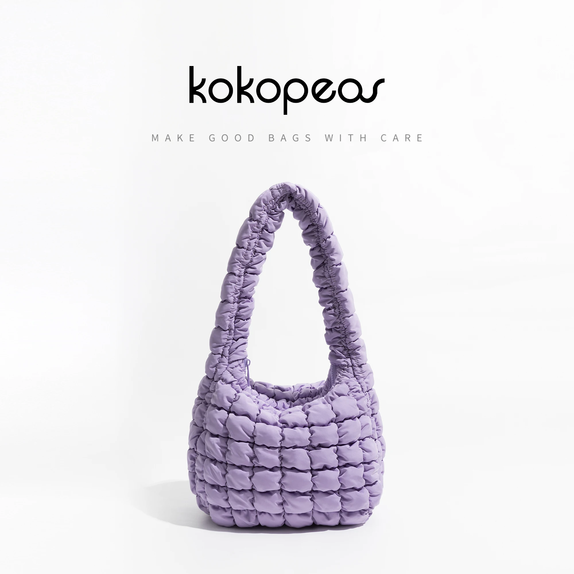 Top Trends: KOKOPEAS Puffer Hobo Purse For Women 2023 Brand Quilted Design Shoulder Tote Bag Soild Simple Down Padding Daily Handbag Shoppable Styles