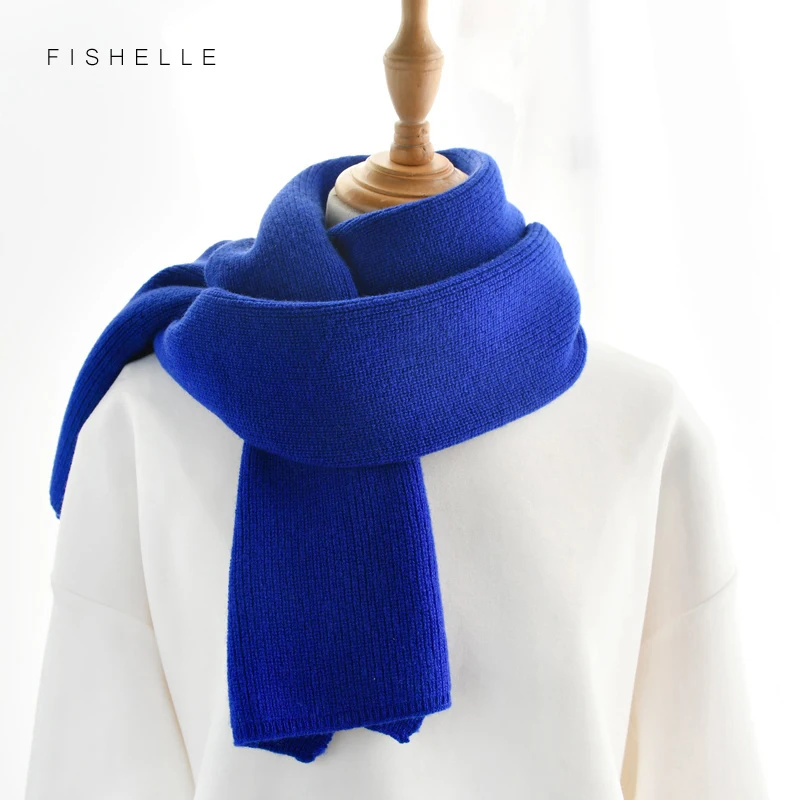 Top Trends: Luxury Cashmere Knitted Scarves Solid Color Women Or Men Winter Scarf Adults Warm Thick Wool Scarf Kids Children Shoppable Styles