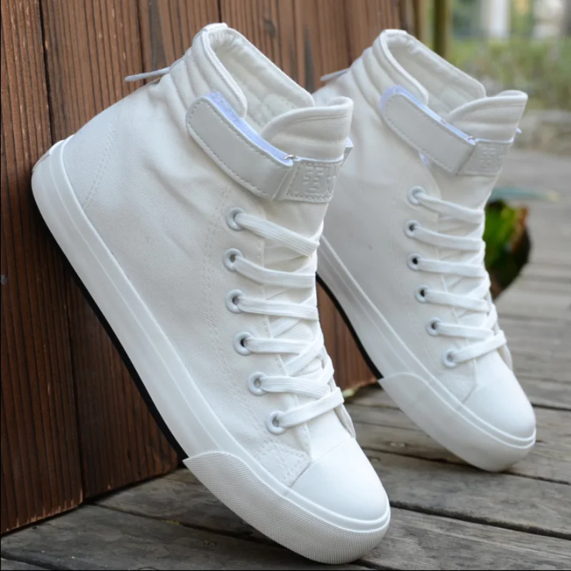 Top Trends: Men Shoes High Top White Canvas Shoe 2023 Spring Women Sneakers Fashion Breathable Canvas Sneakers Non-slip Unisex Casual Shoes Shoppable Styles