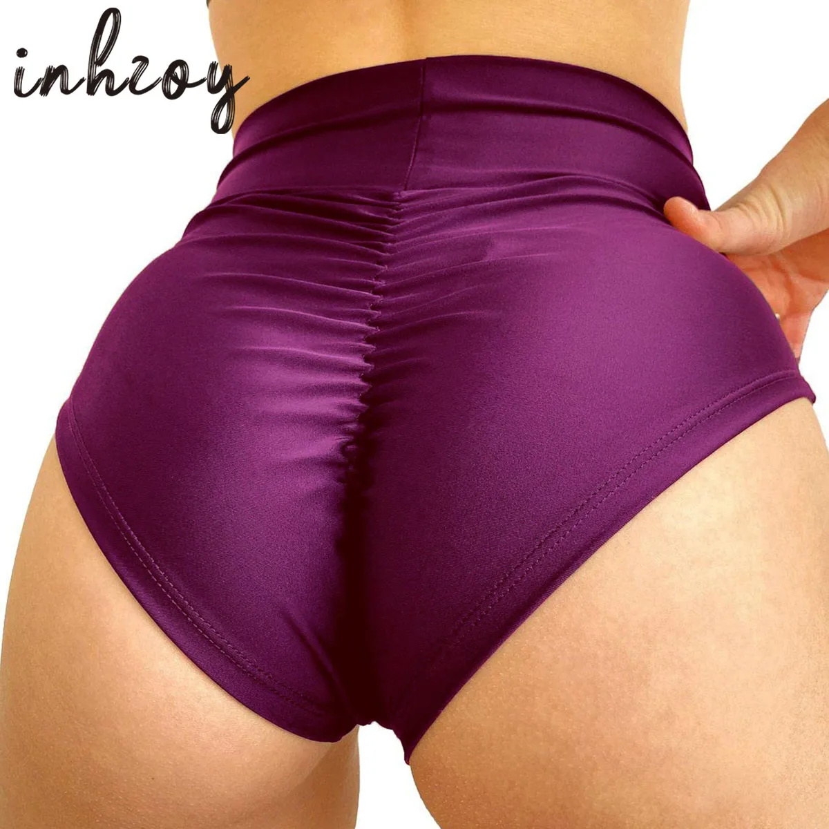 Top Trends: Women Sexy High Waist Workout Fitness Shorts Ruched Back Cheer Booty Dance Shorts Hips Push Up Hot Pants Pole Dancing Clubwear Shoppable Styles