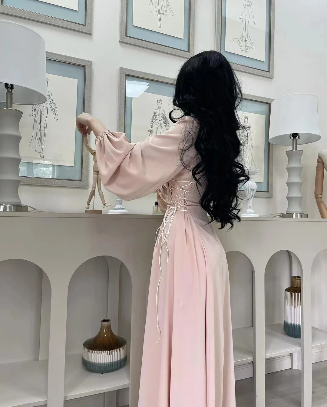 Top Trends: AsaNagi Baby Pink Elegant A Line Evening Dresses Saudi Arabic Women Formal Slim Fit Party Prom Gowns 2023 Robes De Soirée Shoppable Styles