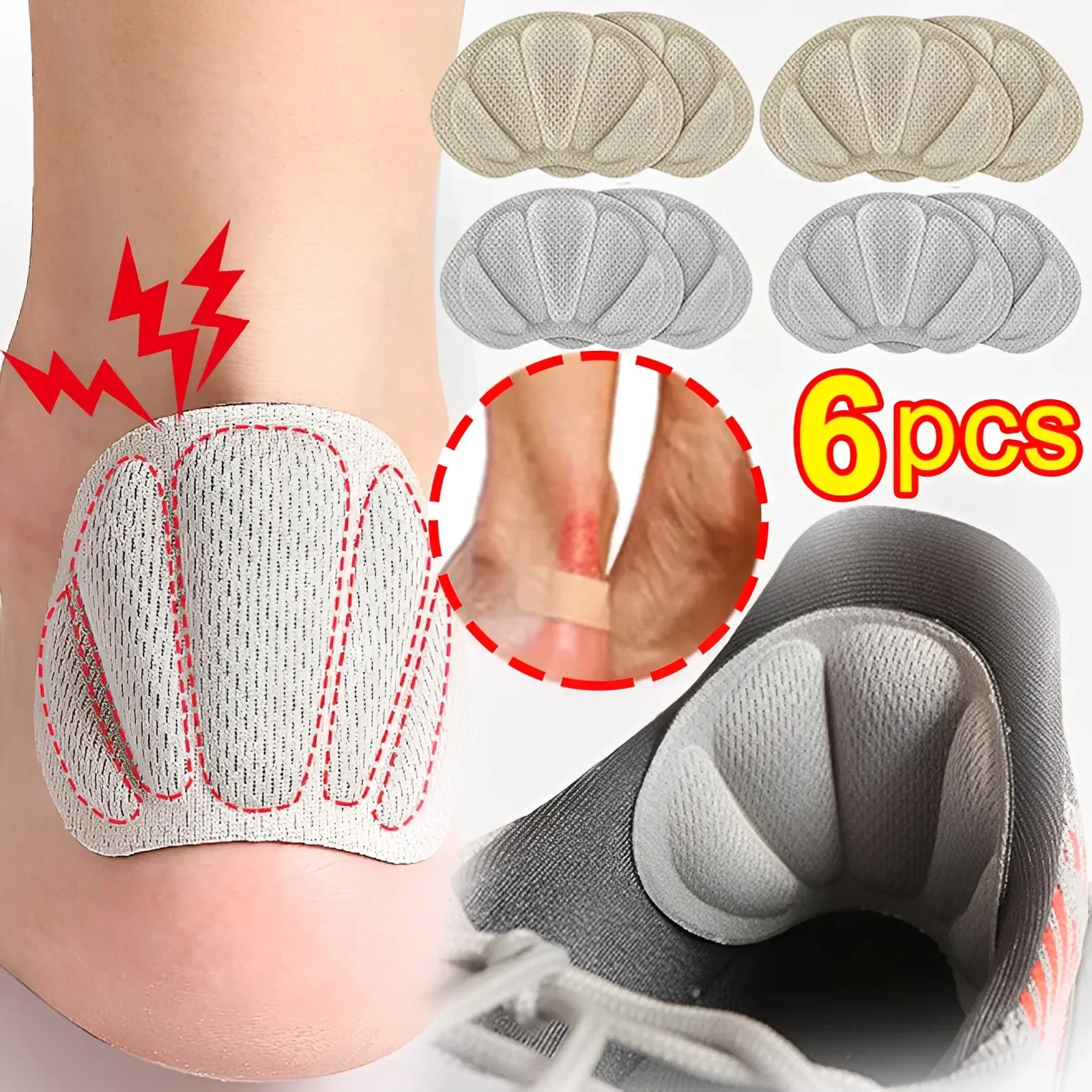 Top Trends: 4D Soft Heel Insoles Patch Pain Relief Anti-wear Cushion Pads Feet Care Heel Protector Adhesive Back Sticker Shoes Insert Insole Shoppable Styles