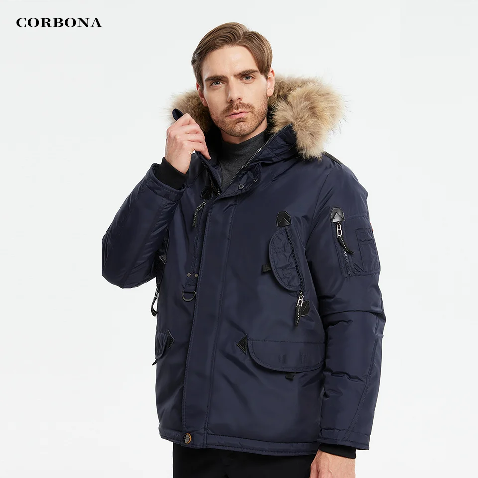 Top Trends: 2023 CORBONA New Men's Jackets Winter Coat Real Ful Collar Multifunctional Business Fashion Down Cotton Parka Thick Casual Shoppable Styles