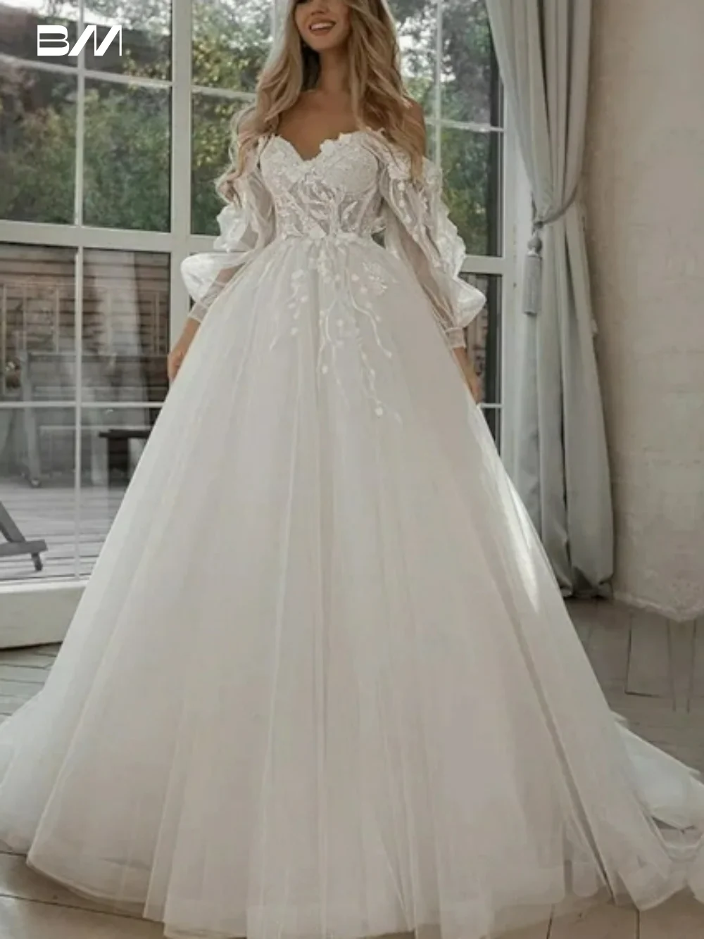 Top Trends: Romantic Off The Shoulder Wedding Dress Classic Ball Gown Bridal Gown Princess Puff Sleeve Bride Dresses Vestidos De Novia Shoppable Styles