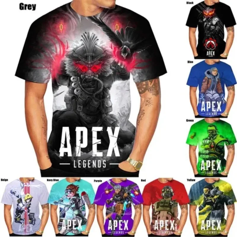 Top Trends: Game Apex Legends Men Women Fashion Slim T-shirt 3D Printing T-shirt Short-sleeved T-shirt Casual Round Neck Top Men's Clothing Shoppable Styles