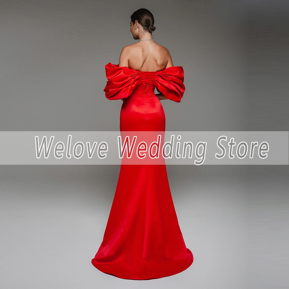 Top Trends: Sexy Off Shoulder Wedding Dresses For Bride Pleat Mermaid Bridal Gown Sleeveless Simple Satin Floor Length Свадебное платье 2024 Shoppable Styles - Image 4