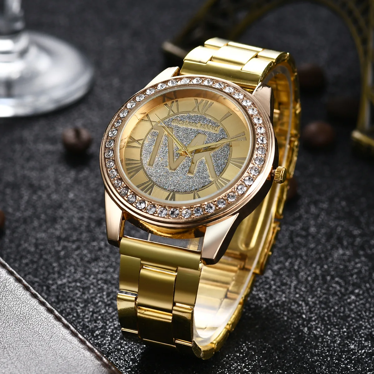 Top Trends: Luxury Gold Watch Fashion Female Lover Watches Men Diamond Stainless Scale Optimal Gift Quartz Wristwatch For Women TVK Clock Shoppable Styles