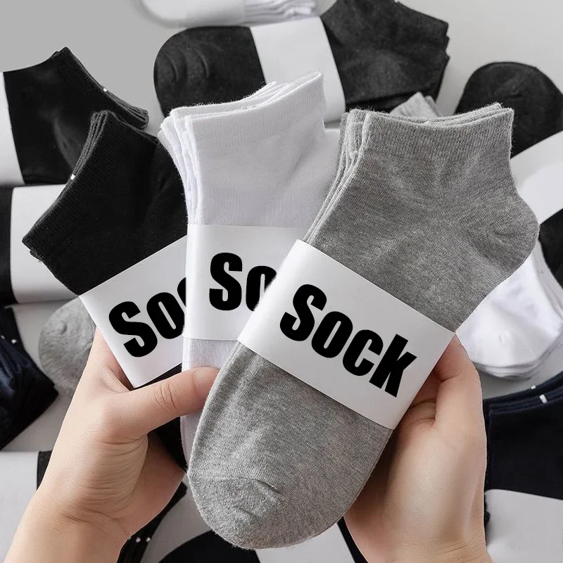 Top Trends: NEW 5Pairs High Quality Men Socks Breathable Cotton Sports Socks Invisible Low Cut Ankle Sock Men&#039;s Casual Boat Sox Short Sokken Shoppable Styles