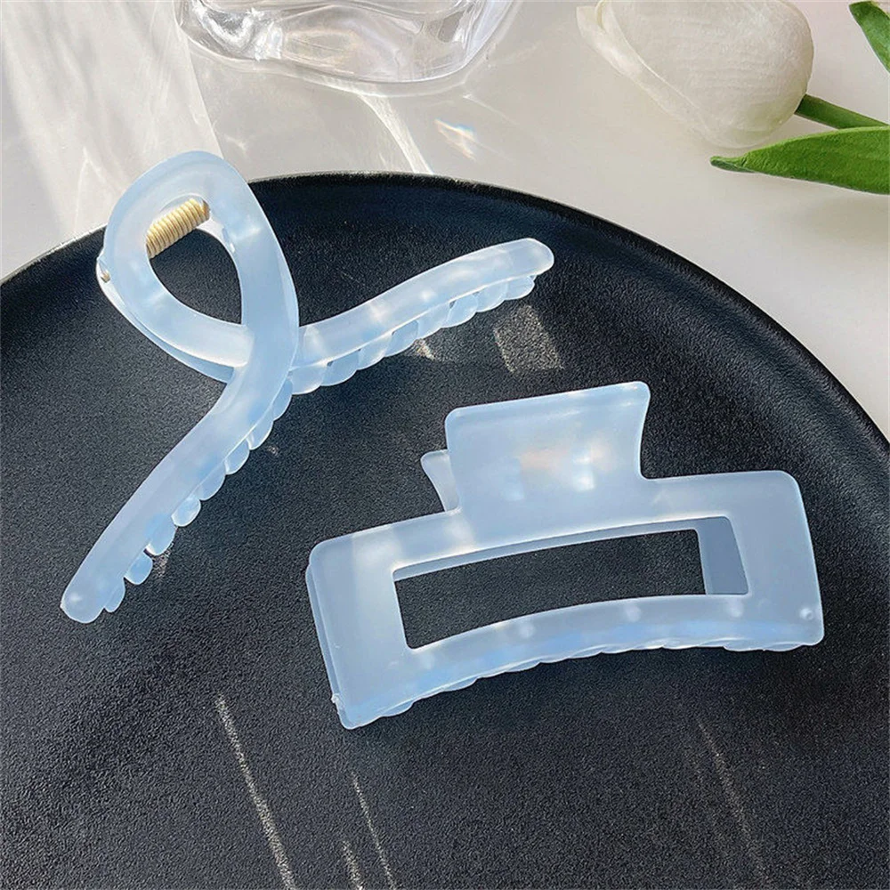 Top Trends: New Large Jelly Color Hair Clip Acrylic Hair Claw Shark Clamp For Women Girls Fashion Summer Updo Headwear Hair Accessories Shoppable Styles - Image 4