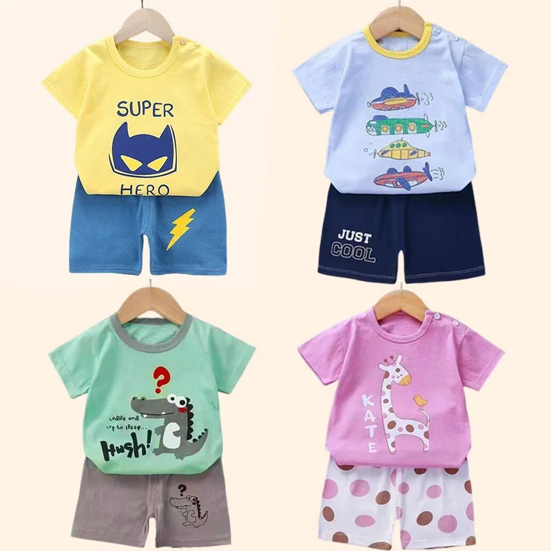 Top Trends: 2PCS Children&#039;s Sets Mother Kids Clothes Boys Girl T-shirt Shorts Summer Cotton Short Sleeve Baby Children Clothing Toddler Suit Shoppable Styles