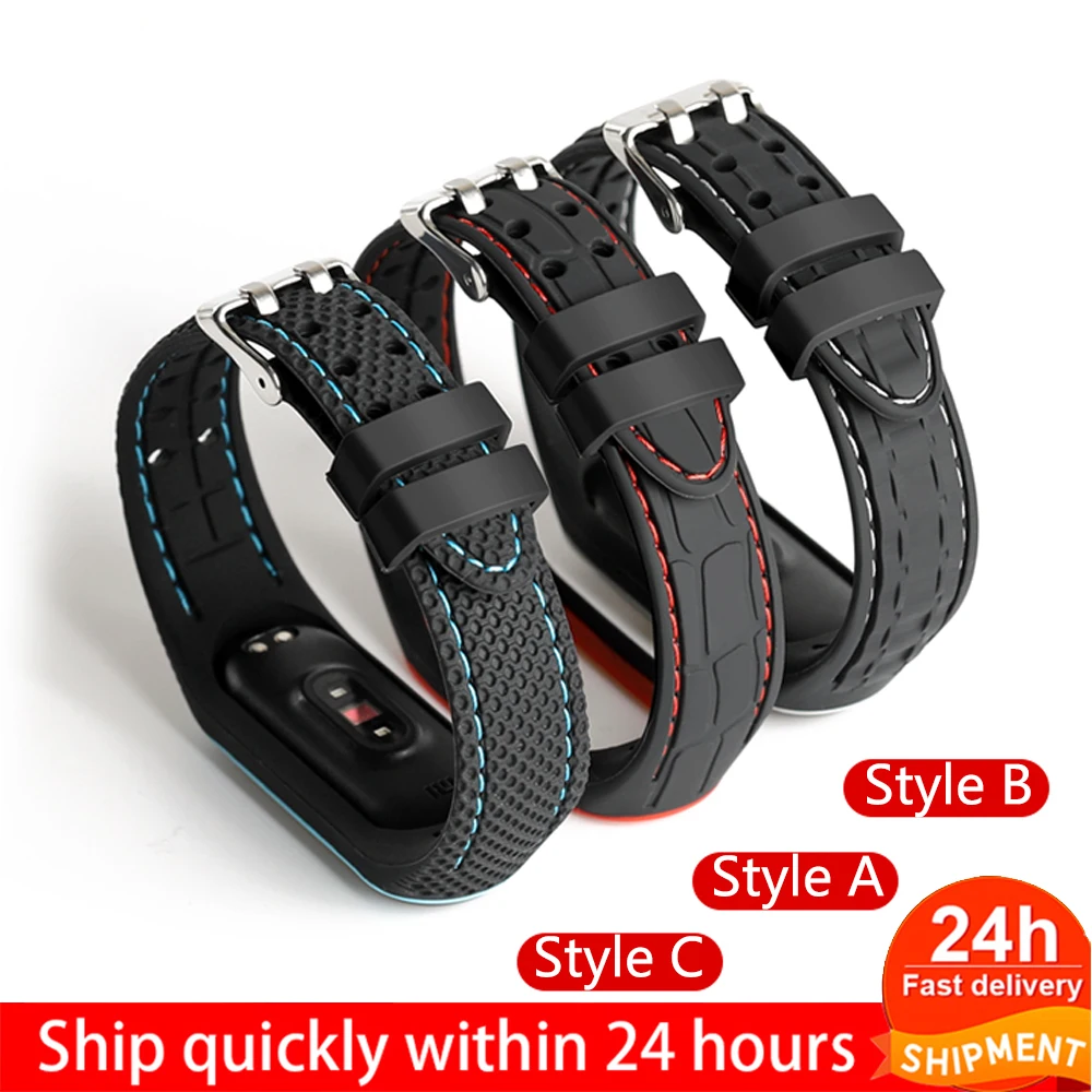 Top Trends: Bracelet For Xiaomi Mi Band 8 7 6 Strap Replacement Sport Silicone Belt SmartWatch Wrist Beacelet Mi Band 3 4 5 Correa Watchband Shoppable Styles