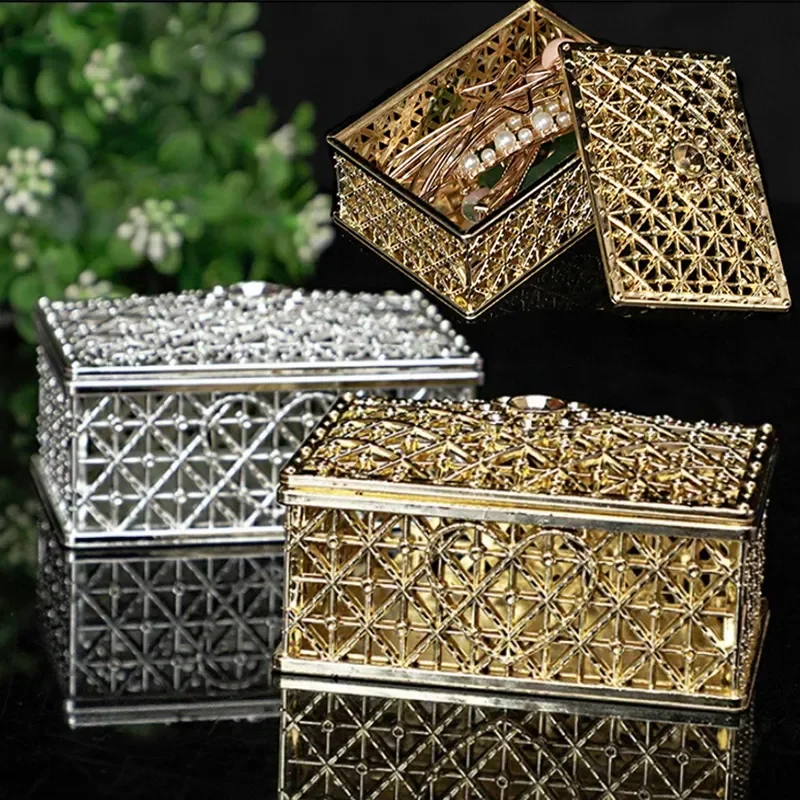 Top Trends: Mini Treasure Storage Jewelry Box Retro Gold Foil Candy Necklace Earring Bead Trinket Box Small Wedding Decor Party Favor Gift Shoppable Styles