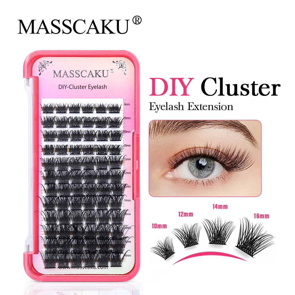 Top Trends: MASSCAKU 12Lines DIY Clusters Premade Fans Lashes Extensions Natural Soft Individual Segmented Eyelashes Bundles Makeup Cilia Shoppable Styles