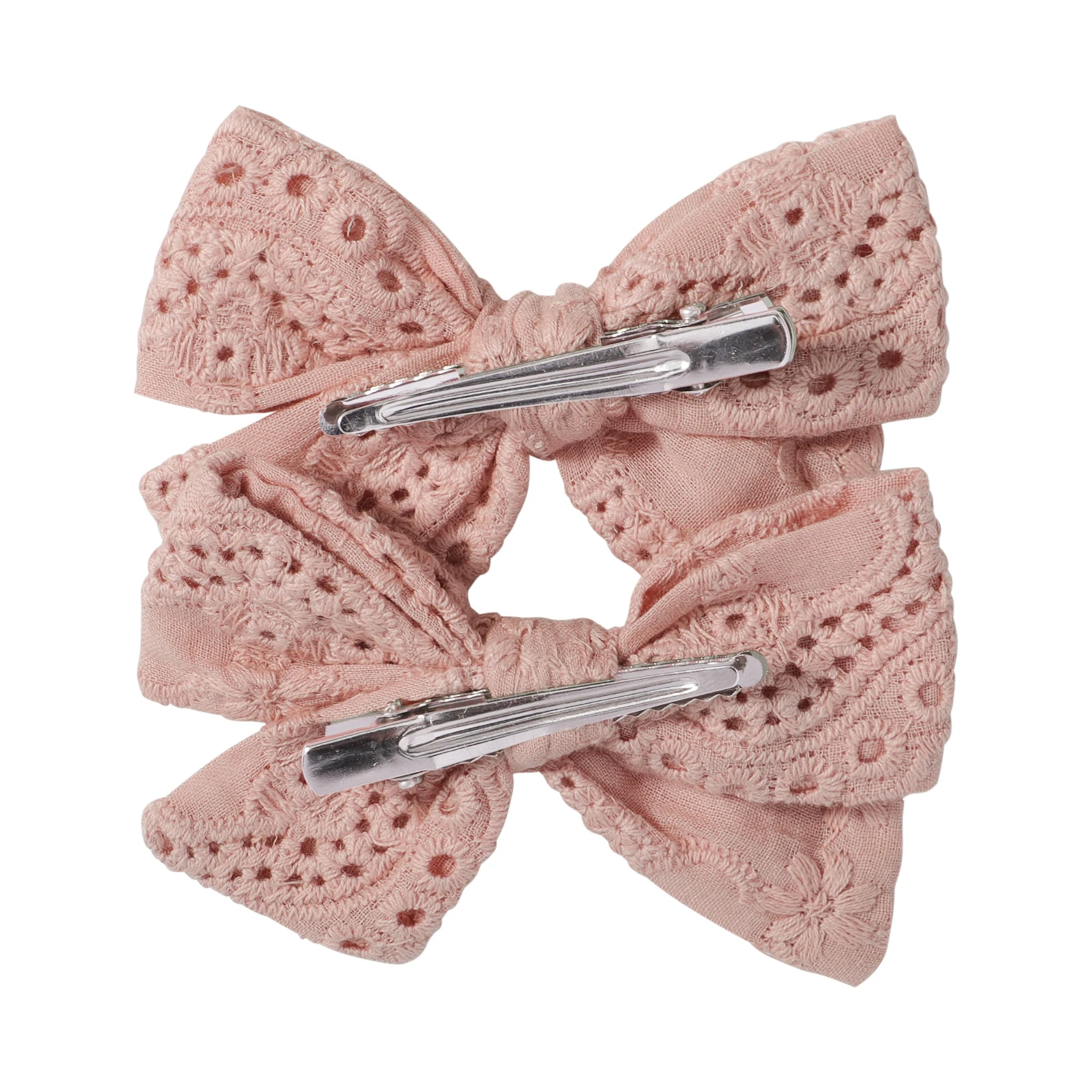 Top Trends: 2Pcs / lot Hollow Printing Bows Hair Clip For Girl Soft Cotton Hairpins Baby Hairgripe Lovely Barrettes Kids Hair Accessories Gift Shoppable Styles - Image 4