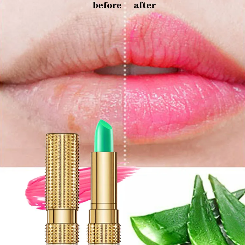 Top Trends: 99% Aloe Vera Temperature Color Change Lipstick Moistourizing Lip Natural Temperature Change Color Lasting Jelly Lip Balm Shoppable Styles