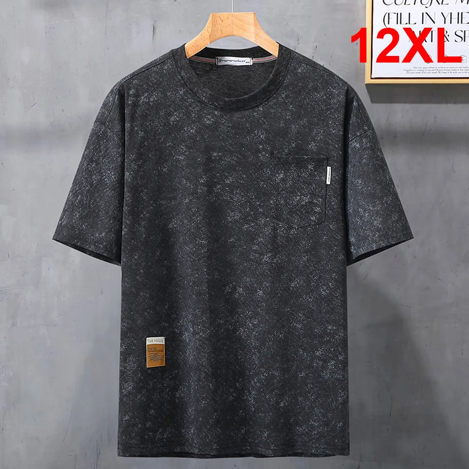 Top Trends: Plus Size 10XL 12XL T-shirt Men Summer Short Sleeve T Shirt Vintage Tie-dye Tops Tees Male Big Size 12XL Tshirts Shoppable Styles