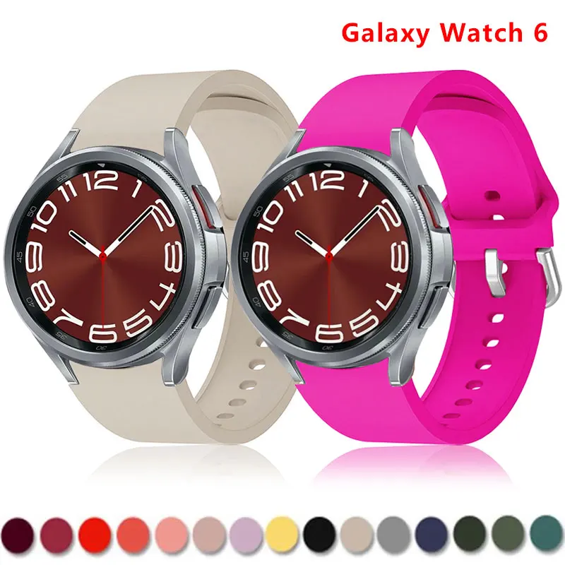 Top Trends: Silicone Strap For Samsung Watch 4 5 6 44mm 40mm Classic 47mm 43mm 42 46mm Official Sport Bracelet Galaxy Watch 5 Pro 45mm Band Shoppable Styles