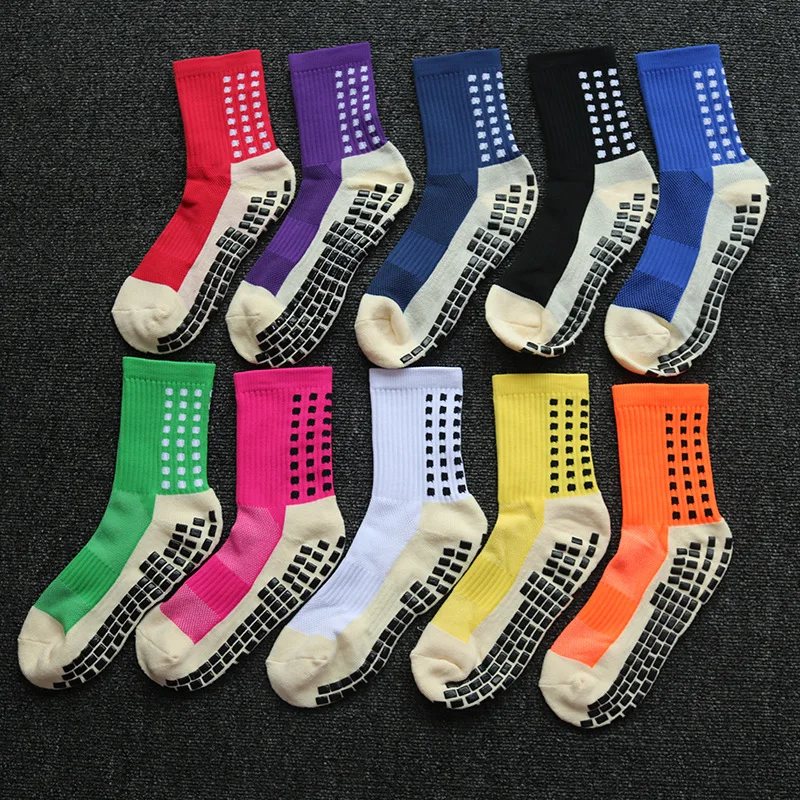 Top Trends: Anti-Slip Breathable Football Socks Men Summer Running Cotton Rubber Soccer Women Cycling Sports Accessorie Football Grip Sock Shoppable Styles