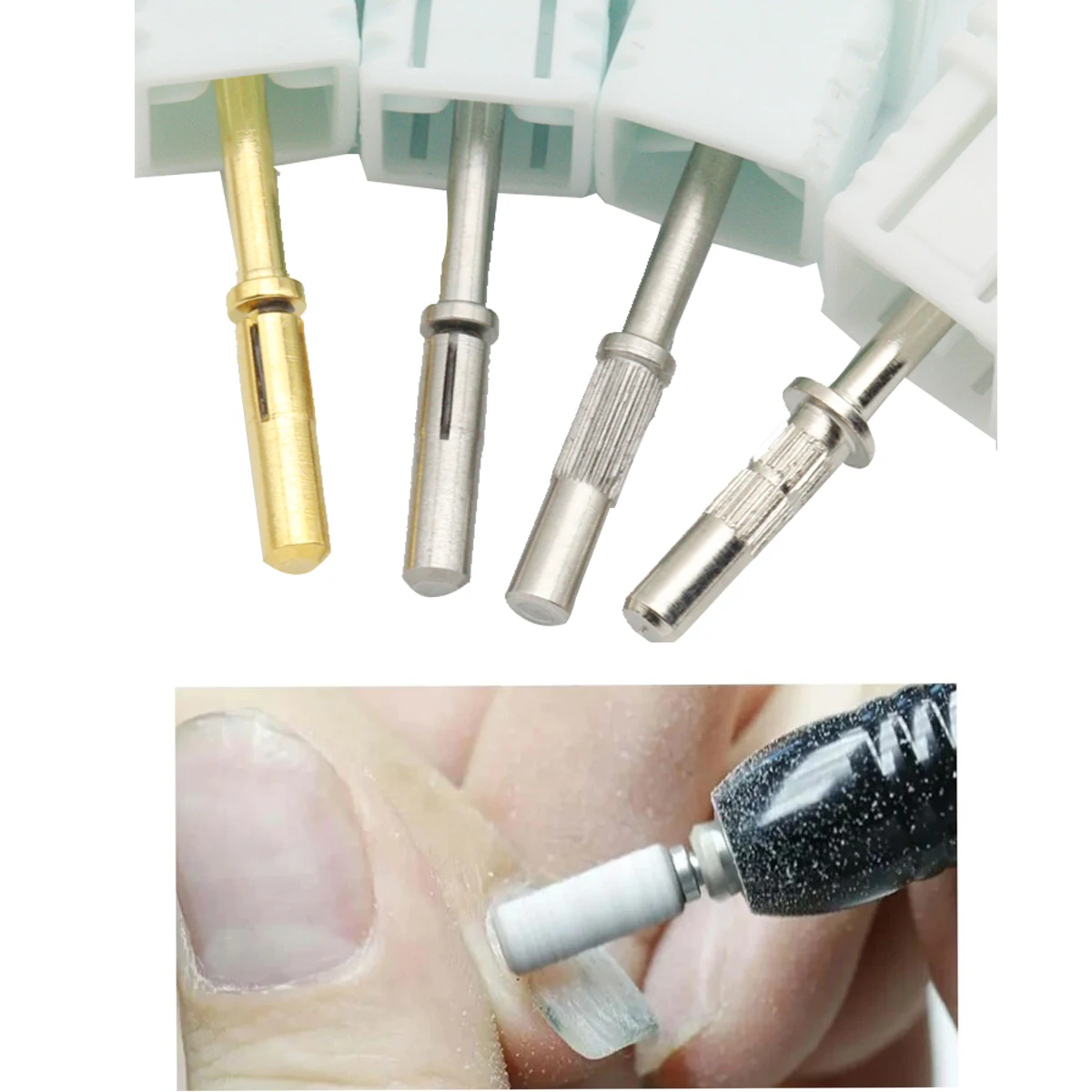 Top Trends: 4 Models 3mm Mandrel Bit For Nails Stainless Steel Sanding Bands For Manicure Sandpaper Ring Holder 3 / 32 Nail Drill Accessories Shoppable Styles