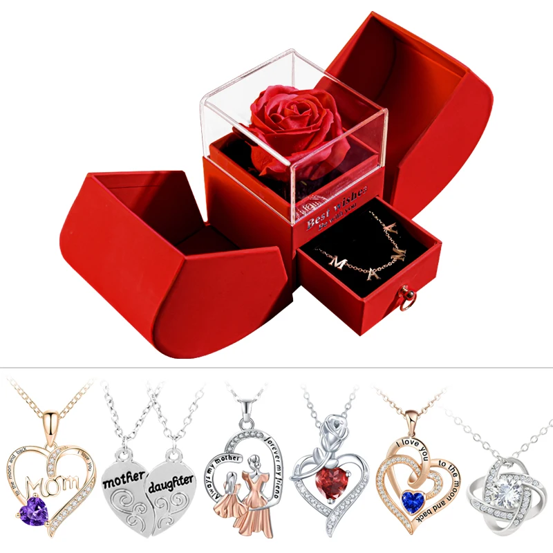 Top Trends: Valentine's Day Jewelry Pendant Necklace / w Soap Forever Rose Gift Box Mother's Day Necklace Jewelry Gifts For Girlfriend Women Shoppable Styles