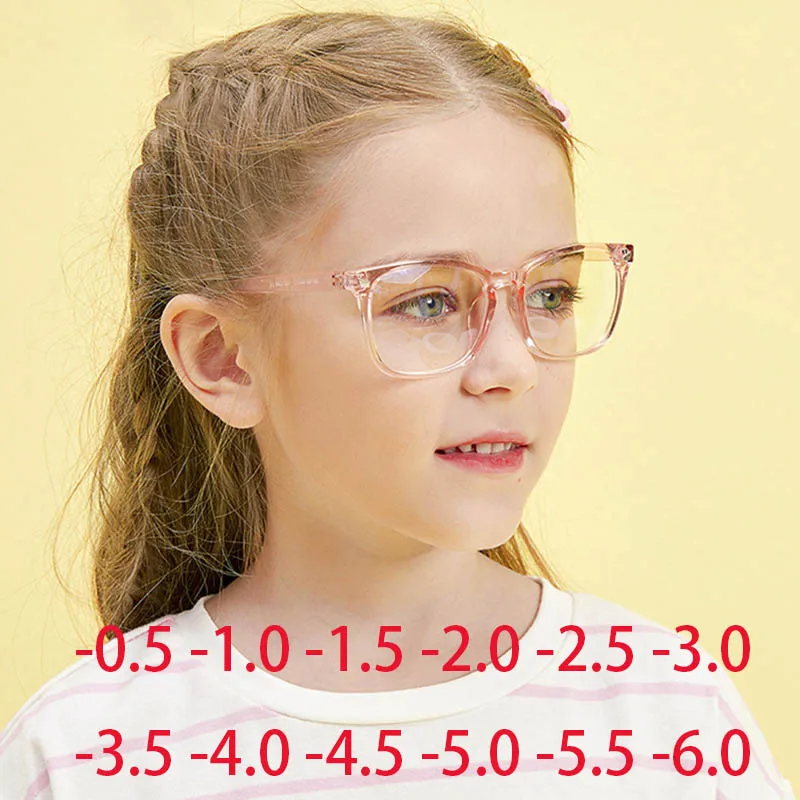 Top Trends: New Square Prescription Glasses Kids Children Anti-Blue Light Eyeglasses 95755 Myopia Eyewear Diopters -1.0 -1.5 -2.0 To -6.0 Shoppable Styles