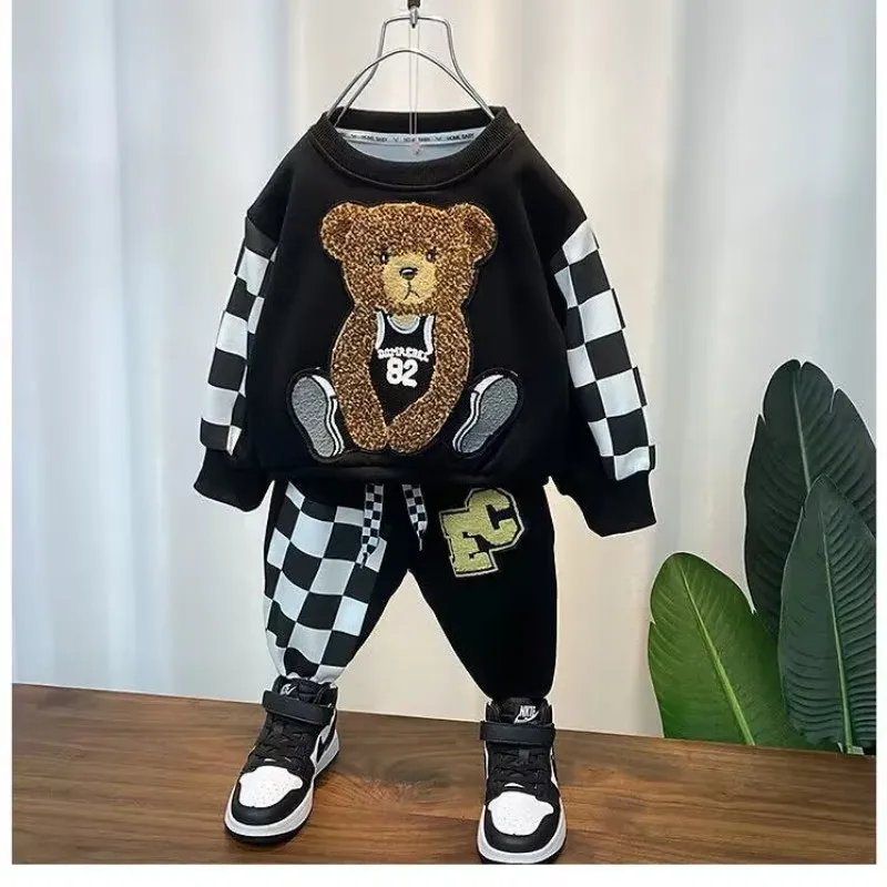 Top Trends: Children's Set Spring And Autumn Wear Thin Boys' Fashionable Sweater Set Baby Cool Sports Casual Two Piece Set Fashion Shoppable Styles - Image 2