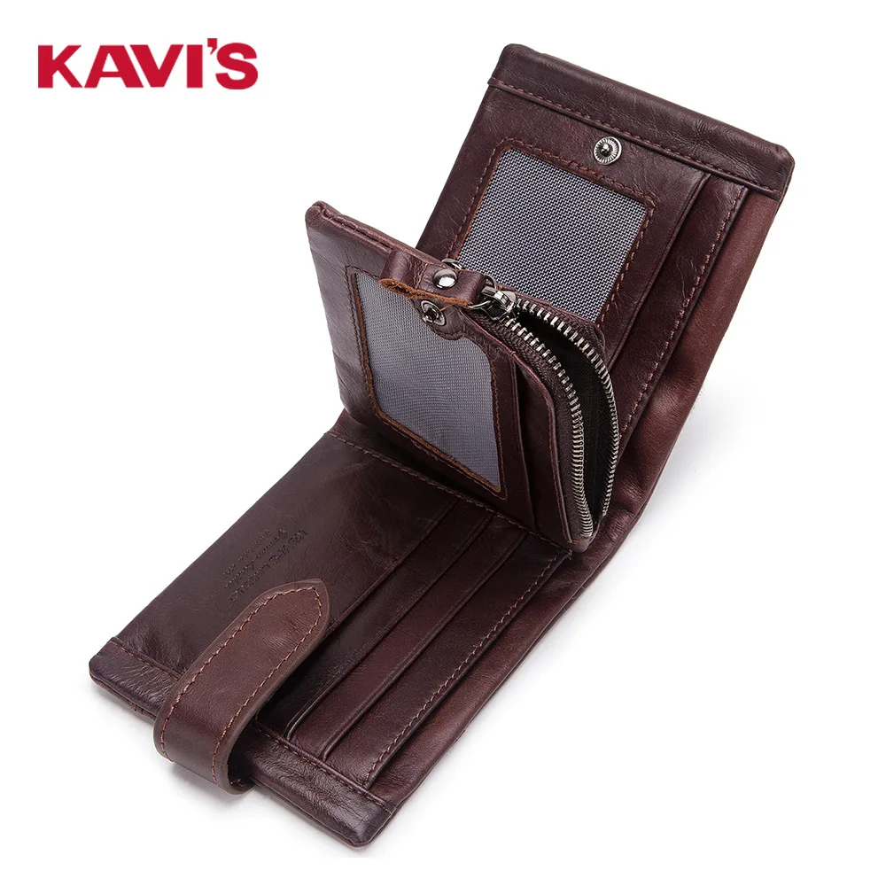 Top Trends: KAVIS Wallet For Men Genuine Leather Short Card Holders For Men Wallet Retro Cowhide Multi Functional Coin Purse Male Moneybag Shoppable Styles