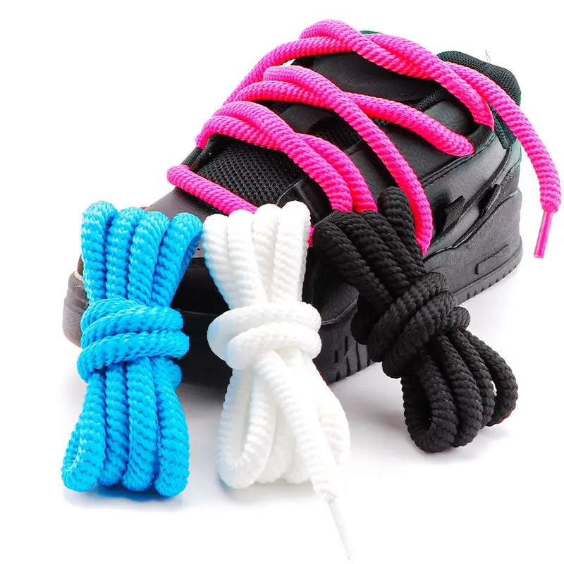 Top Trends: Quality Round Shoelaces 8mm Thicker Shoelace Running Sneakers Laces 1Pair 100 / 120 / 140 / 160CM Boots Shoe Laces Shoes Accessories Shoppable Styles