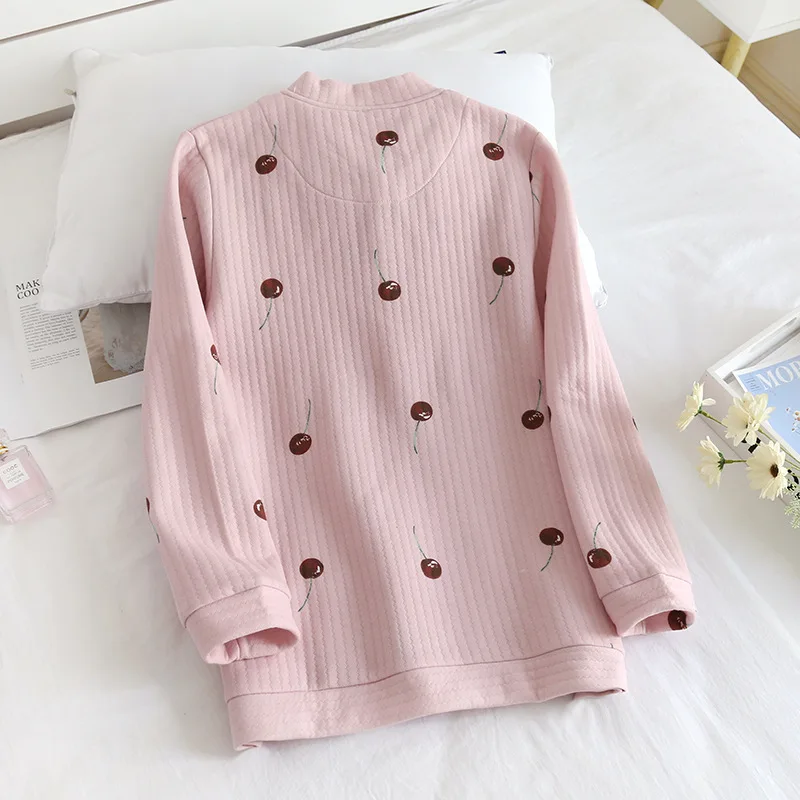 Top Trends: Japanese Style Autumn And Winter All-in-one Blouse Ladies Pure Cotton Thickening Air Cotton Warm Home Clothes Women Pajamas Shoppable Styles - Image 5