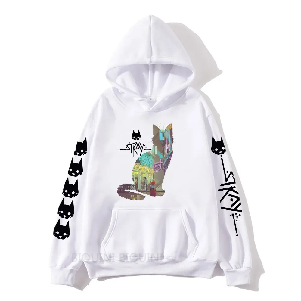 Top Trends: Stray Game StrayCat Hoodie Men / Women Cartoon Kawaii Printed Sweatshirts Autumn / Winter Harajuku Unisex Aesthetic Pullovers Male Shoppable Styles