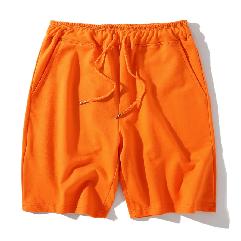 Top Trends: Mens Summer Orange Beach Shorts Loose Casual 100% Cotton Jogging Shorts Men Women Elastic Waist Gym Exercise Running Sportswear Shoppable Styles