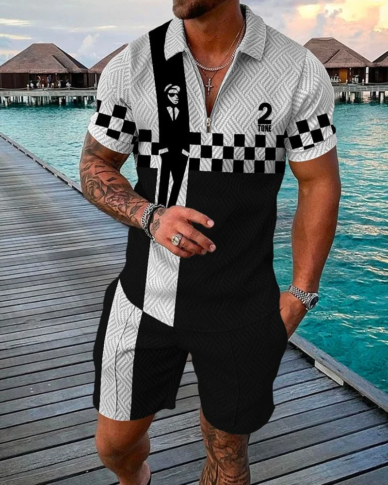 Top Trends: Summer Luxury Polo Shirts Shorts Set Men Brand Male Clothing Short-Sleeved Tracksuit Streetwear Casual Social T Shirt Lapel Suit Shoppable Styles