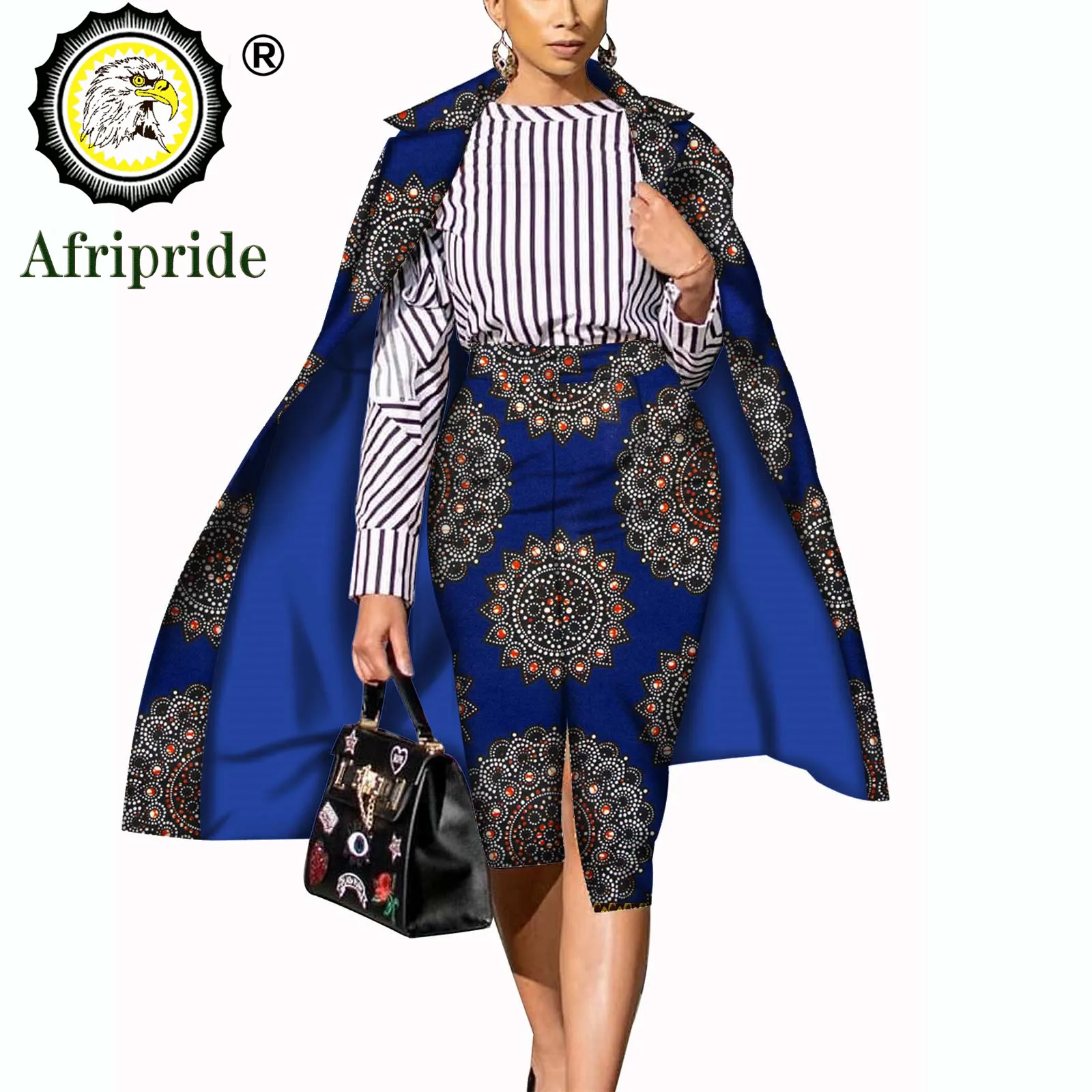 Top Trends: African 2 Piece Suits For Women Long Coat+ Ankara Skirt Print Robe Dashiki Set Plus Size Bazin Riche AFRIPRIDE S1826008 Shoppable Styles