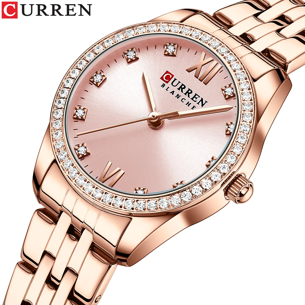 Top Trends: CURREN Brand Ladies Fashion Waterproof Watch Quartz Stainless Steel Strap Diamond Fashion High Quality Ladies Watch Reloj Mujer Shoppable Styles