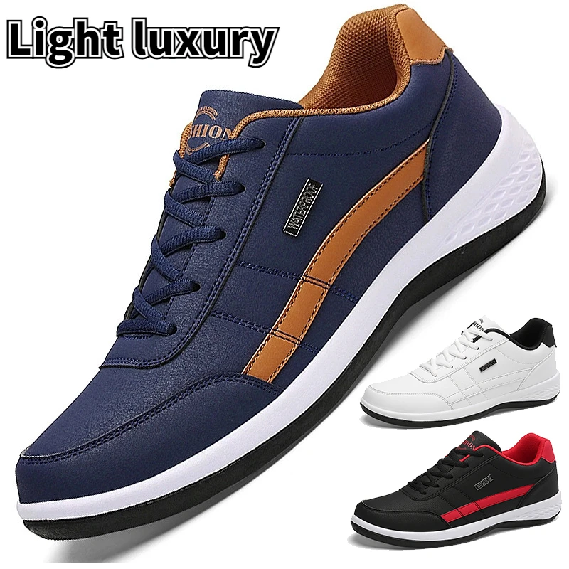 Top Trends: New Leather Men's Shoes, Sports Shoes, Fashion, Brisk Walking, Luxury Shoes, Breathable, Anti Slip, Casual Vulcanized Shoes38-46 Shoppable Styles