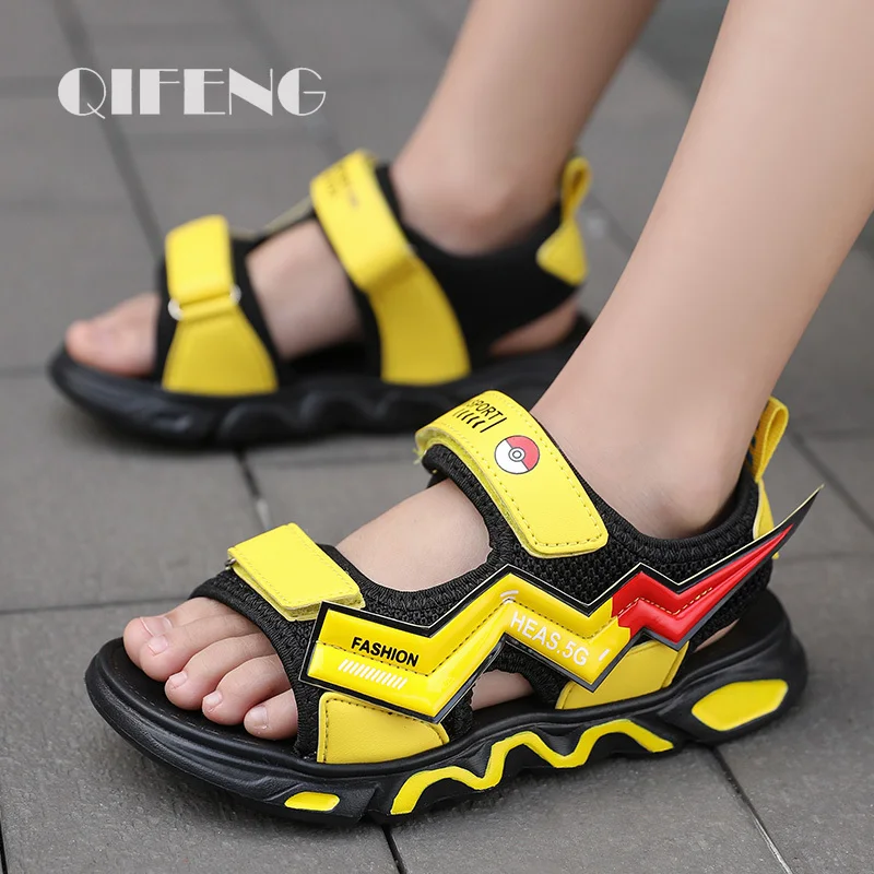 Top Trends: 2023 Children Shoes Boys Sandals Kids Fashion Summer 5 8 Cartoon Casual Flat Sandal Teenagers Cool Spider Sport Sandals Light Shoppable Styles