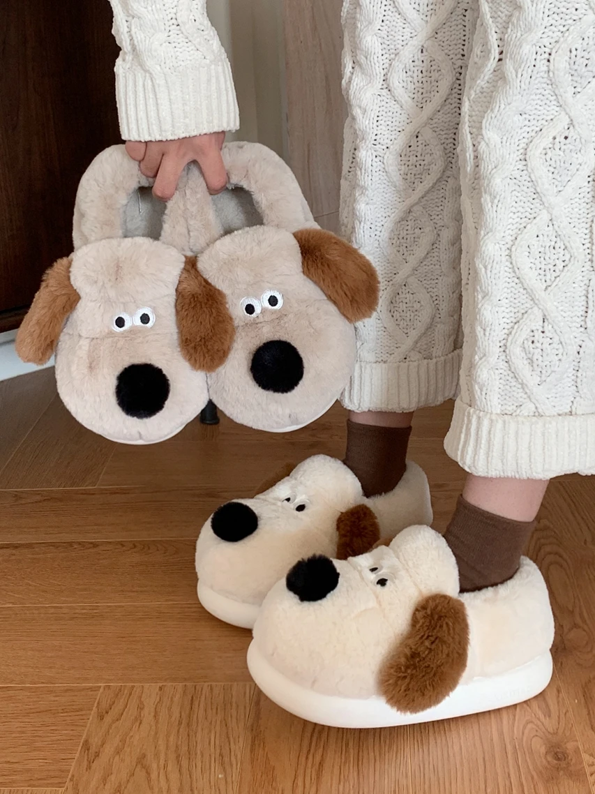 Top Trends: Cotton Slippers For Men And Women 2023 Winter Cute Puppy Boys’ Girls‘ Baby Slipper Cover Heel Warm Thick Sole Plush Home Slipper Shoppable Styles