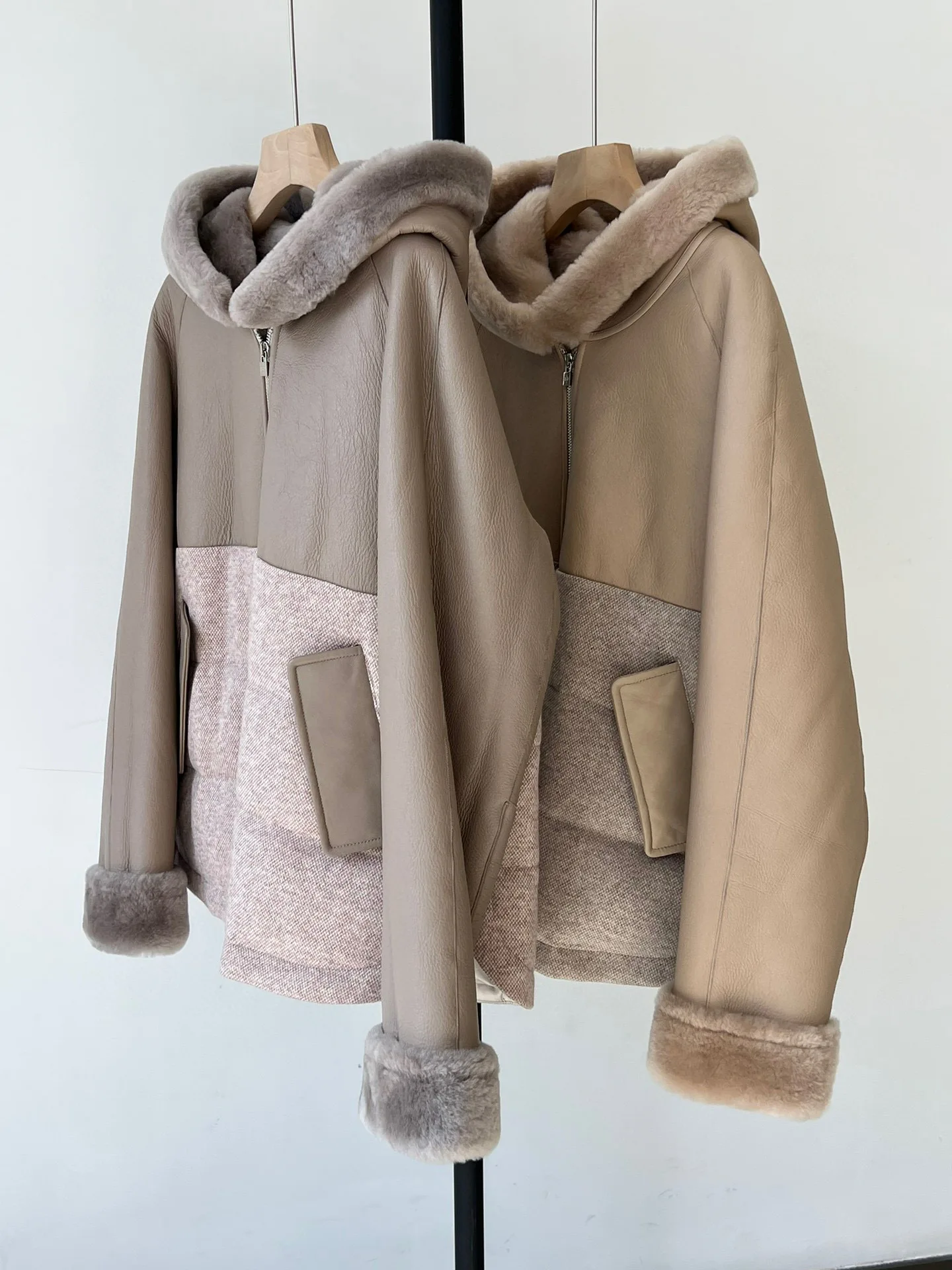 Top Trends: Genuine Sheepskin Cashmere Hooded Shearling Coat Shoppable Styles