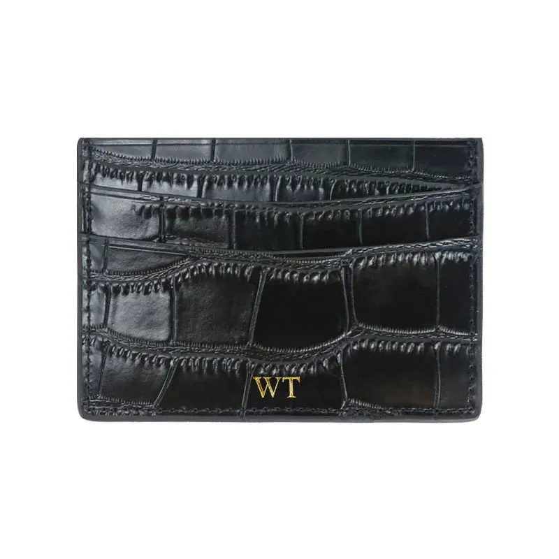 Top Trends: Classic Crocodile Pattern Card Holder Men Women Genuine Leather Leather Credit Card Case ID Card Holder Wallet Purse Pouch Shoppable Styles