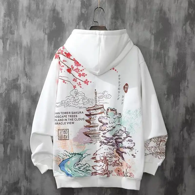 Top Trends: Deeptown Chinese Style Anime Print Hoodie Women Harajuku Oversize Sweatshirt Female Letter Winter Long Sleeve Pullover Tracksuit Shoppable Styles