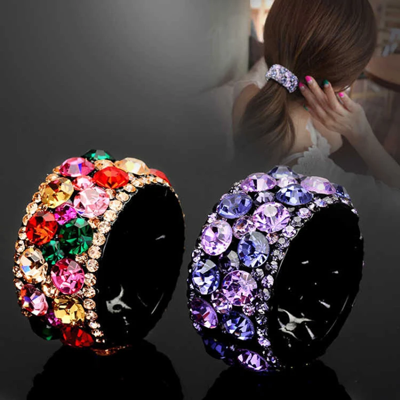 Top Trends: Freeshipping Rhinestone Hair Claws For Women Shiny Crystal Hair Clips Ponytail Bun Colorful Hairpins Barrettes Hair Accessories Shoppable Styles